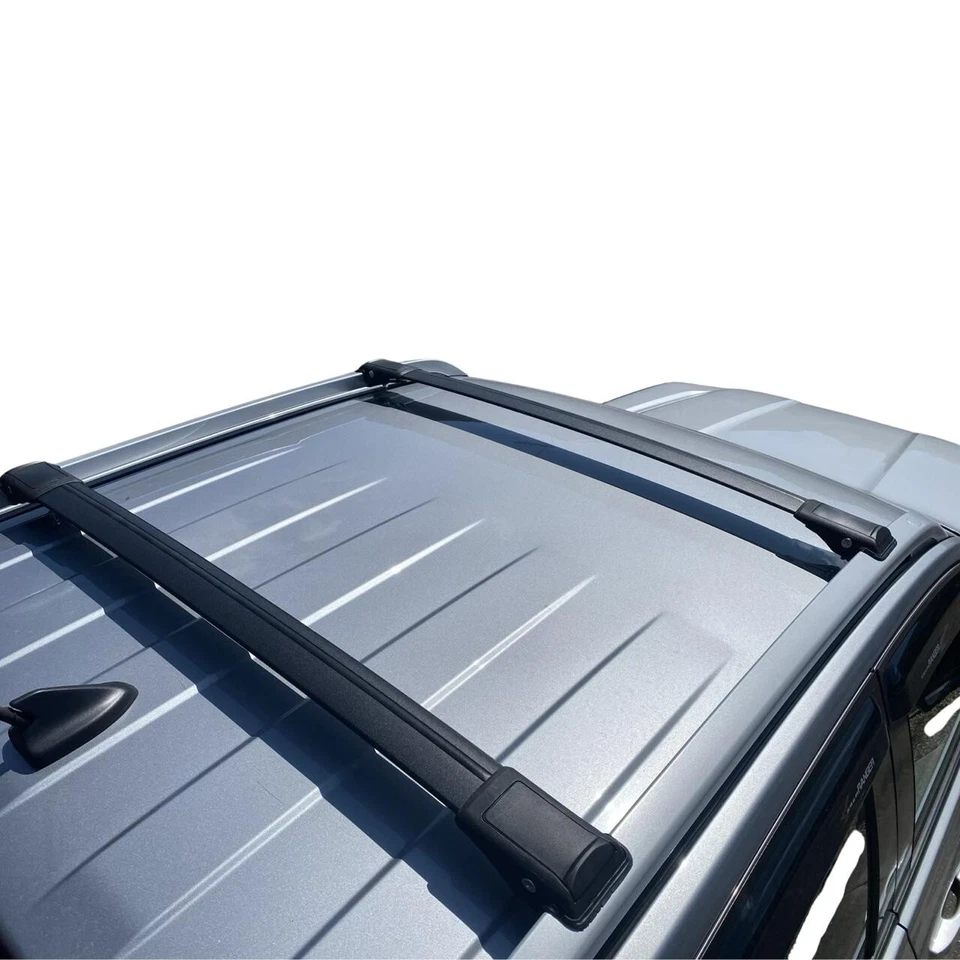 Barras portaequipajes de techo de aluminio para Nissan Rogue MK2 2014-2020 COLOR NEGRO x2 piezas Foto 3 de 4