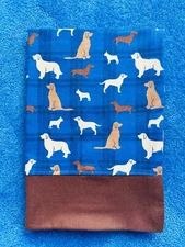 Love my dog cotton flannel pillowcase - standard/queen - handmade - name option