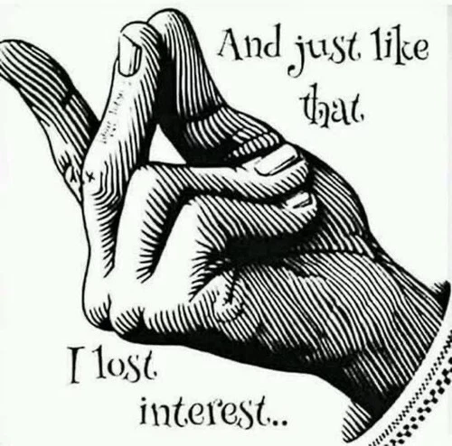 Lost Interest Phone Sticker (2 Inch) Just Like That Toxic Relationships