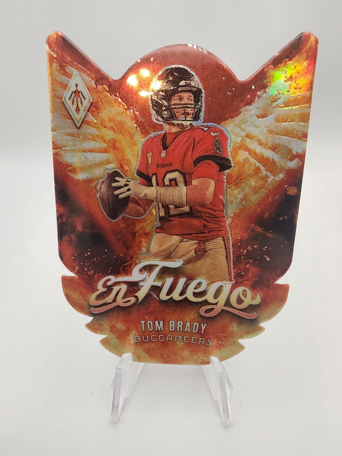 2022 Panini Phoenix En Fuego Tom Brady Die-Cut #EF-1 Tampa Bay Buccaneers