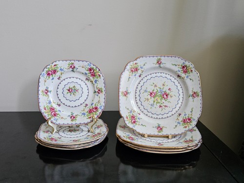 8pcs Royal Albert Petit Point 4x Salad & 4x Bread & Butter Plates - All EXC. - Picture 6 of 8