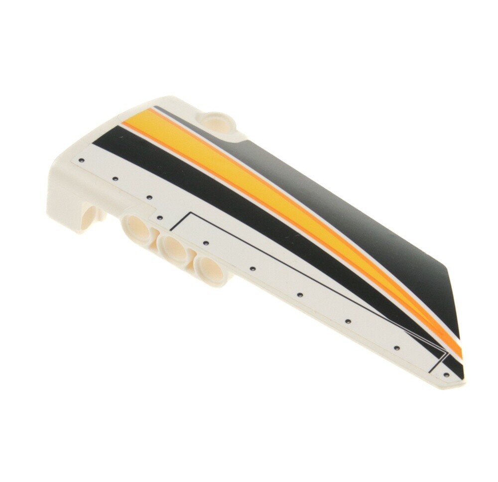 1X Lego Technic Panel Cover 17 White Large Smooth Side A Sticker 64392PB016