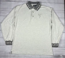 Legendary Whitetails Polo Shirt Size XL Gray Long Sleeve Original Deer Gear Hunt