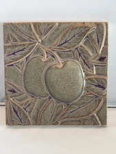 Rookwood Faience Tile  Mimosa Apple 6 x 6 tile. SEE IMAGES