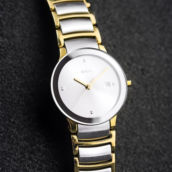 Rado Centrix Diamond Damenuhr Titan/Gold Quarz 30 mm