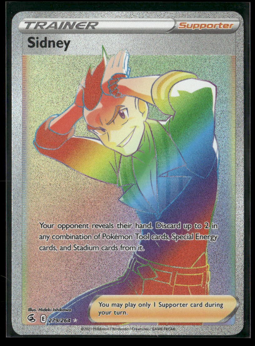 Sidney 279/264 Rainbow Rare Fusion Strike Pokemon NM/M