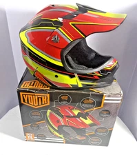 Raider GX3 Frenzy MX Helmet Off-Road ATV Motocross Youth Large DOT Approved 