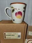 Longaberger BERRY Fruit Medley Coffee Mug w/matching coaster NEW 31392 31331 lid — photo 2