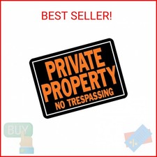 Hy-ko 848 Aluminum Private Property No Trespassing 10" X 14" Sign Pack of 12