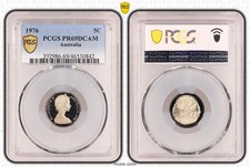 1976 5 Cent Coin - PCGS PR69DCAM Proof - Queen Elizabeth II