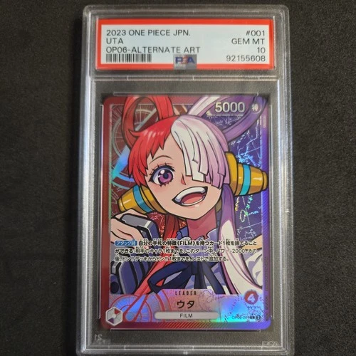 2024 Japanese One Piece OP06-001 Uta PSA 10 Alt Art Leader Wings of the Captain