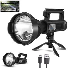 Rechargeable Spotlight, High Lumens Led Spot Lights Outdoor Handheld Super Br...