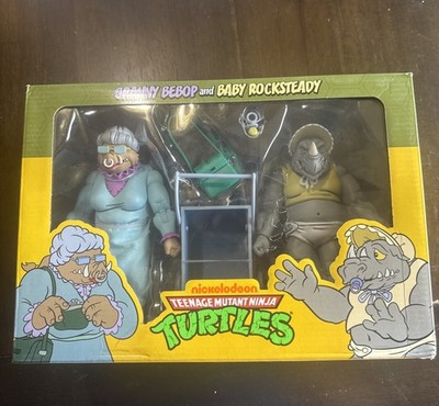 NECA Teenage Mutant Ninja Turtles: Granny Bebop & Baby Rocksteady 2pk NEW