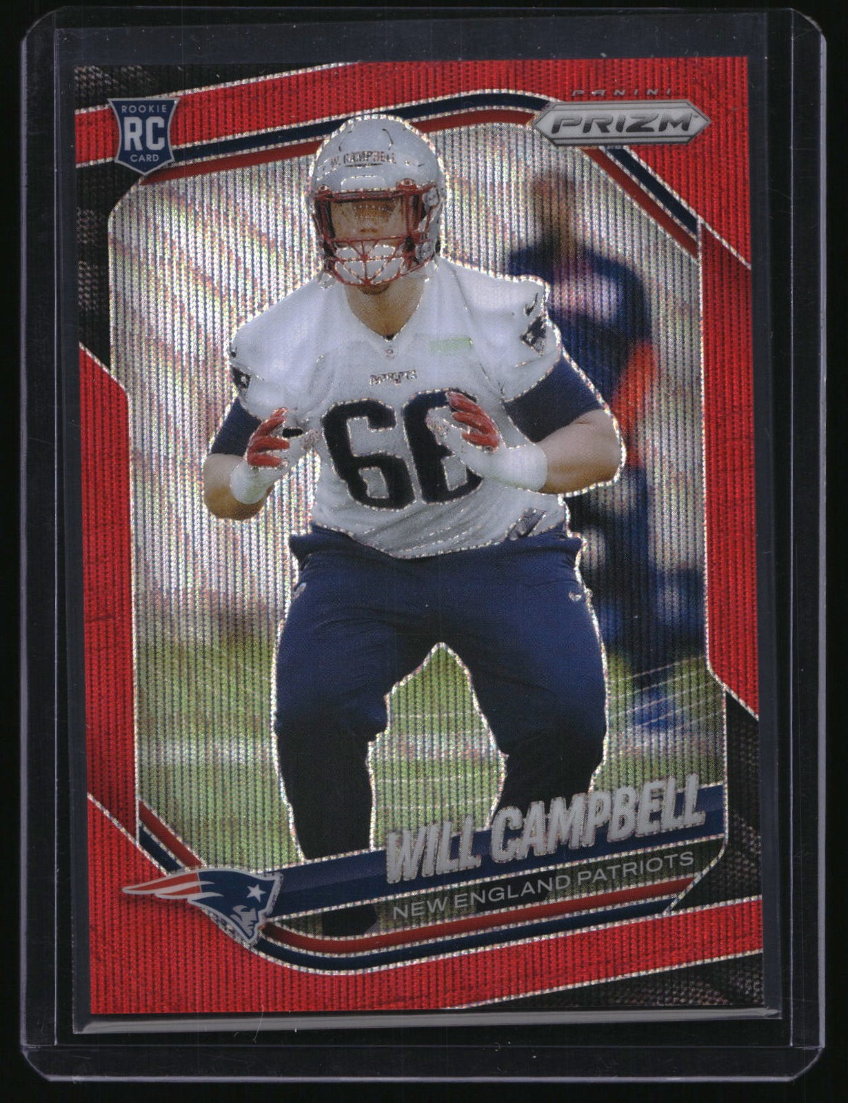 2025 Panini Prizm #312 Will Campbell Red Wave #/149