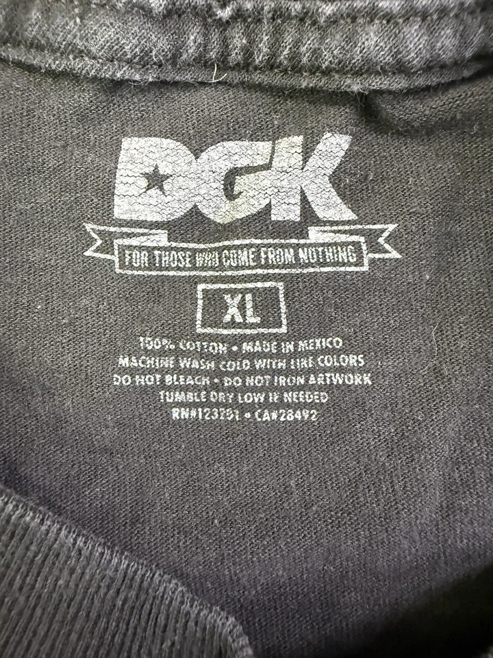 Футболка мужская DGK размер XL черная графическая городская уличная одежда вдохновленная Пабло винтаж - Изображение 3 из 4