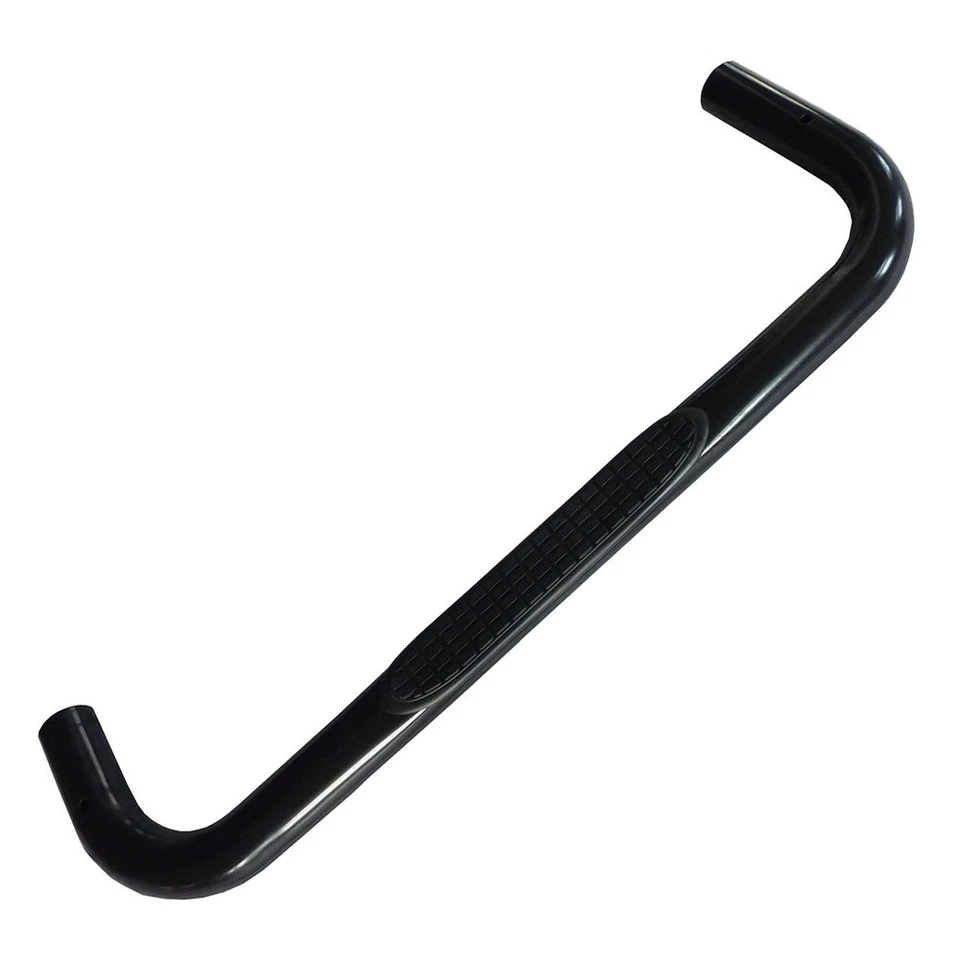 Barra Nerf redonda negra de 3 pulgadas con 1 almohadilla escalón para Ford F-150 2009-2014 cabina estándar Foto 2 de 4