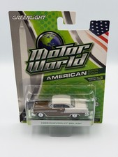 Greenlight Motor World 1955 Chevrolet Bel Air, Brown & White,  1:64, NIB
