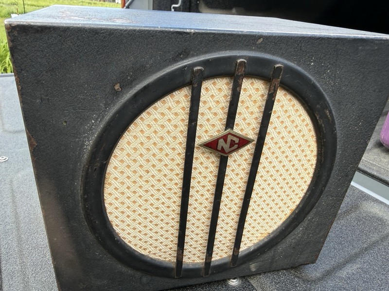 Vintage Deco NATIONAL Ham Radio Receiver 3 Bar Grill Speaker