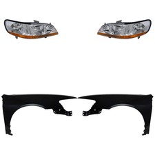 Fenders Headlight Set Halogen For 1998-2000 Honda Accord Ex Lx Coupe