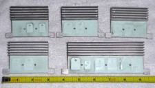 Lot of 5 Aluminum Heat Sinks (4) 2.5" x 2" x 1.25" and (1) 5" x 2" x 1.25" (LHW)