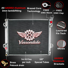 4 Rows Aluminum Radiator Fit 2005-2015 2008 Toyota Tacoma 2.7 L4 4.0l V6 At