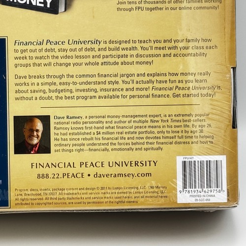 Dave Ramsey's Financial Peace University FPU Complete Kit Program NEW Sealed NOS - Picture 7 of 8