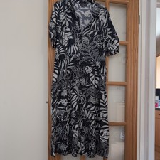 Women's Blue Patterned Dress, Primark, Size 18