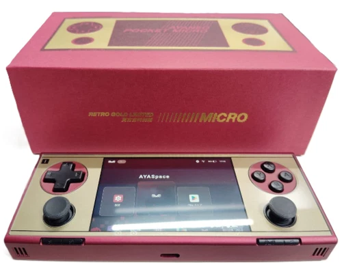 AYANEO Pocket MICRO 8GB+256GB Retro Gold Retro Game Console Mint