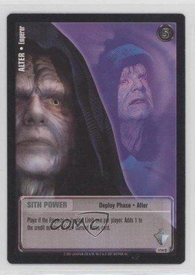2001 Star Wars: Jedi Knights TCG - Masters of the Force ALTER Emperor #114
