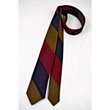 Neck Tie Vtg 60s Olive Black Maroon Block Stripe Dacron Poly Tie 53 X 2.25 Neck Tie Vtg 60s Olive Black Maroon Block Stripe Dacron Poly Tie 53 X 2.25