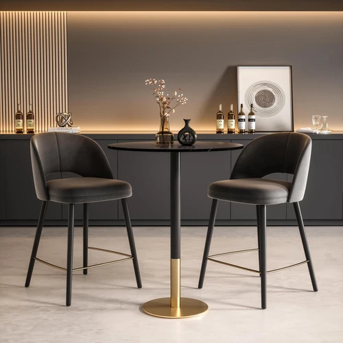 Elegant Decor Ronan 31.5" Pub Table in Black - Picture 2 of 7