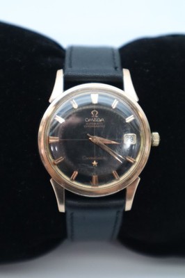 OMEGA Constellation 168.005 Gold Men s Watch Automatic Date Black Dial #20702