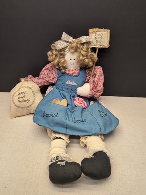 Vintage House of Lloyd 1997 Mom's Fix It Shop  Rag Doll - 18''L