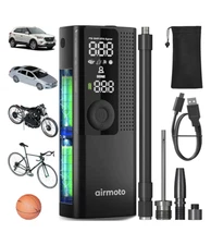 NEW - Airmoto Tire Inflator Portable Air Compressor -Auto Shut-Off, Cordless