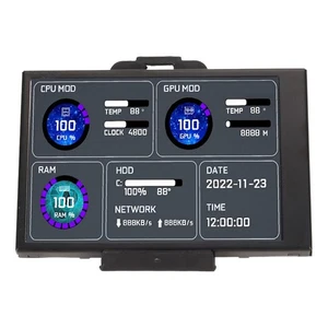 Moniteur informatique Temp 3.5 Inch Ips Dual Usb C Éditeur de thème Personnalisable La IDM