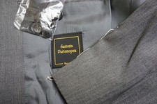 Sartoria Partenopea Gray Herringbone Wool 2 Pc Suit Jacket Pants 46R BRAND NEW