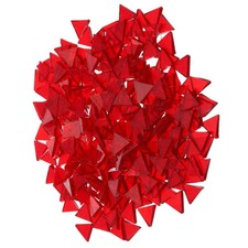200g Stained Glass Mosaic Triangle 14mm Glass Mosaic Tiles Bulk DIY, Red
