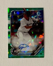 2019 Bowman Chrome Prospect 1st Autograph Green Atomic #CPAJD Jose Devers /99 RC