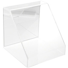 Plymor Clear Acrylic Slanted Front Case w/ No Base Mirrored , 10" x 10" x 10"