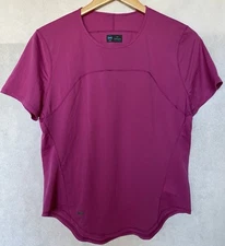 JANJI Size M Magenta Helio Tech Tee Racerback Short Sleeve Athletic Shirt Womens