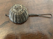 Antikes Silber/Versilbert Teesieb Abtropfsieb Siebchen mit Stiel  15 &times;&Oslash; 6&times;4cm