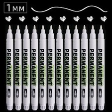 White Permanent Marker Pen Multi Surface Glass Metal Wood Plastic Ceramic Art