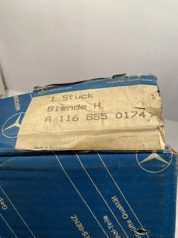 NOS REAR BUMPER CHROME COVER 1973-80 Mercedes W116 300SD 450SE 450SEL 280S 280SE - Image 2 of 4