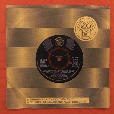 Elton John- Goodbye Yellow Brick Road- Screw You- DJM Records 7  1973