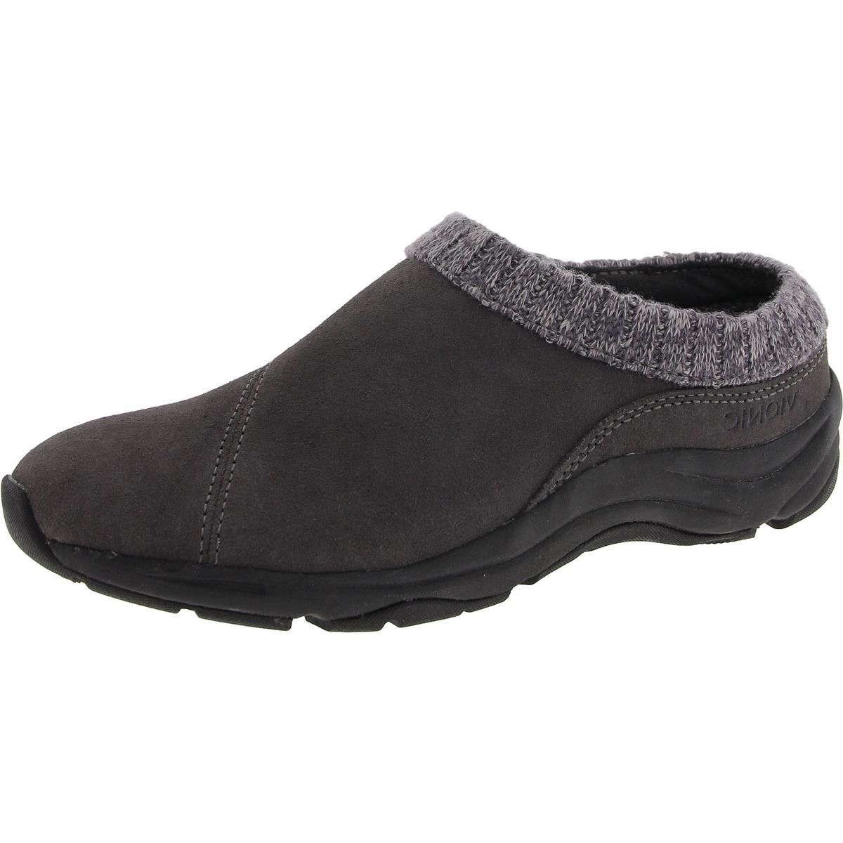 Женские вязаные сабо Vionic из серой кожи Arbor на плоской подошве шириной 8,5 (C, D, W) BHFO 1514