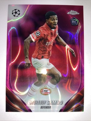 2023-24 Topps Chrome UEFA Club Competitions Pink Lava 27 Shurandy Sambo  (1000 