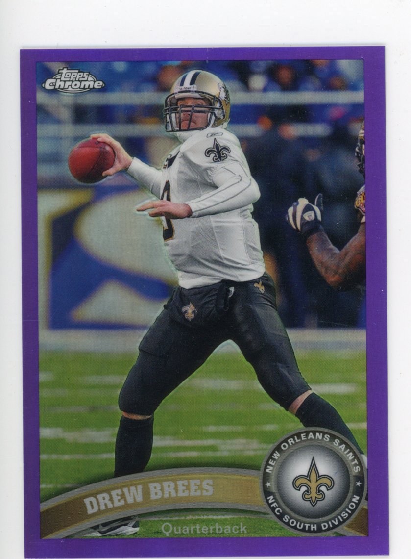 NM Drew Brees 2011 Topps Chrome Purple Refractor /499 #130 Saints