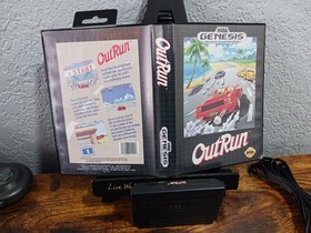 SEGA Genesis Console Model 2 MK-1631 Bundle + Authentic Out Run W/Case ■Retro 