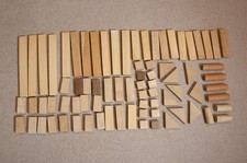 Lot of 78 WOOD BLOCKS Building Blocks Children's Wooden Toys