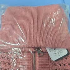 Varley "Eloise Full Zip Knit" - Brandy Pink Size Medium